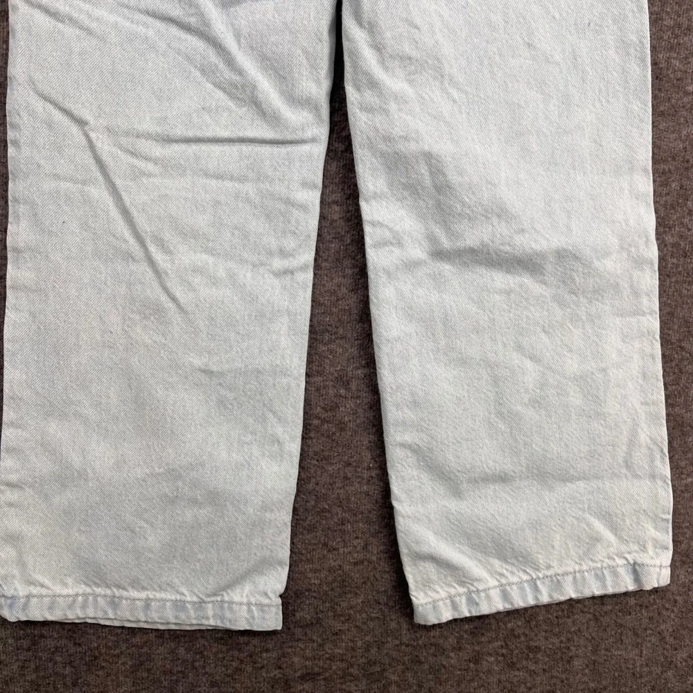 Cat & Jack Kids Girls Wide Leg Jeans Light Wash Blue Size 12 Adjustable Waist